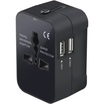 International Universal All-in-one Dual USB Ports 2.1A Travel Adaptor